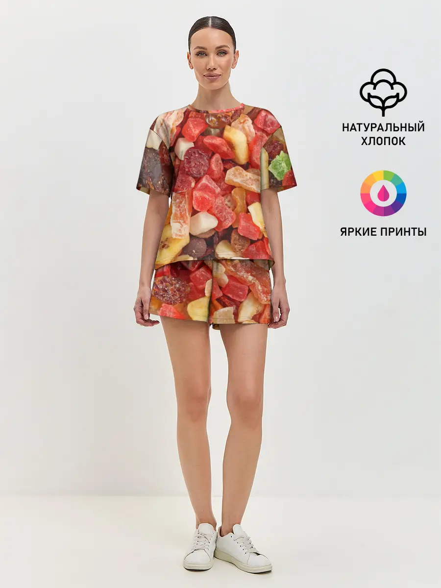 Женская пижама с шортами / Цукаты