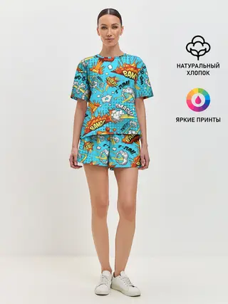 Женская пижама с шортами / COMICS ART