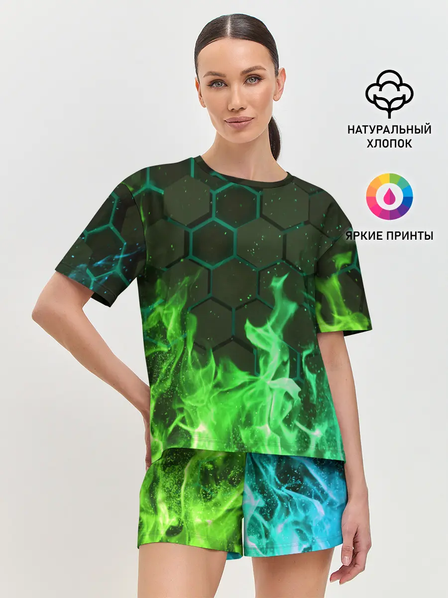 Женская пижама с шортами / Fire