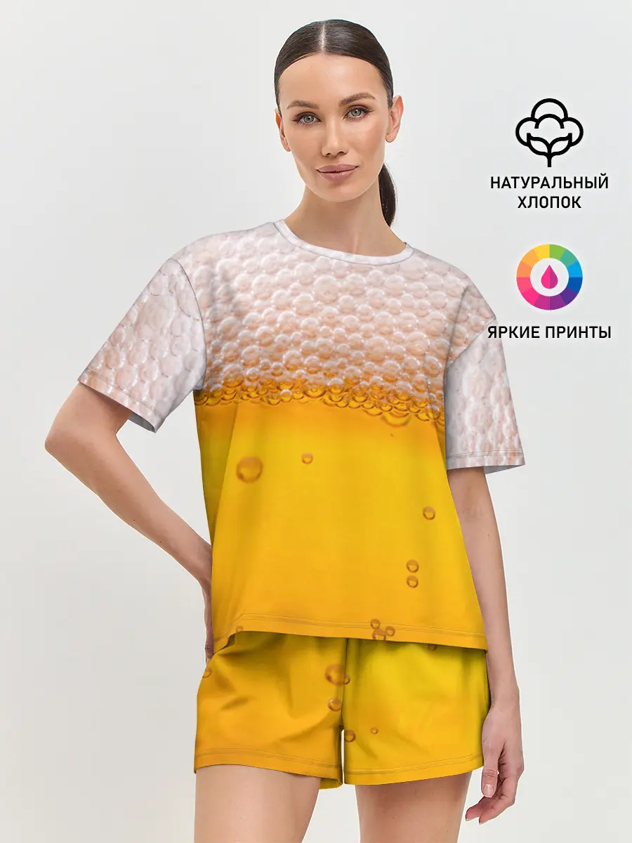 Женская пижама с шортами / ЖИВОЕ ПЕННОЕ