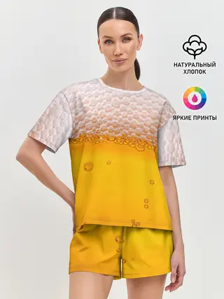 Женская пижама с шортами / ЖИВОЕ ПЕННОЕ