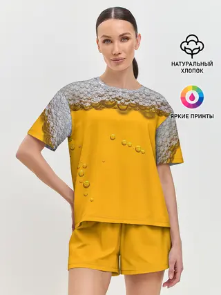 Женская пижама с шортами / ПИВНОЕ СЧАСТЬЕ