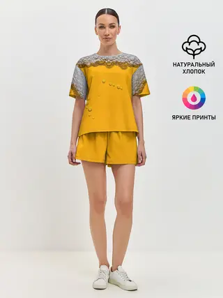 Женская пижама с шортами / ПИВНОЕ СЧАСТЬЕ