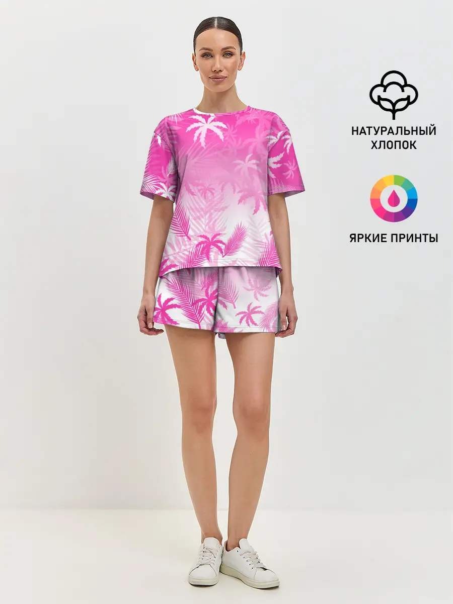 Женская пижама с шортами / БЕЛЫЕ ПАЛЬМЫ ПАЛЬМЫ