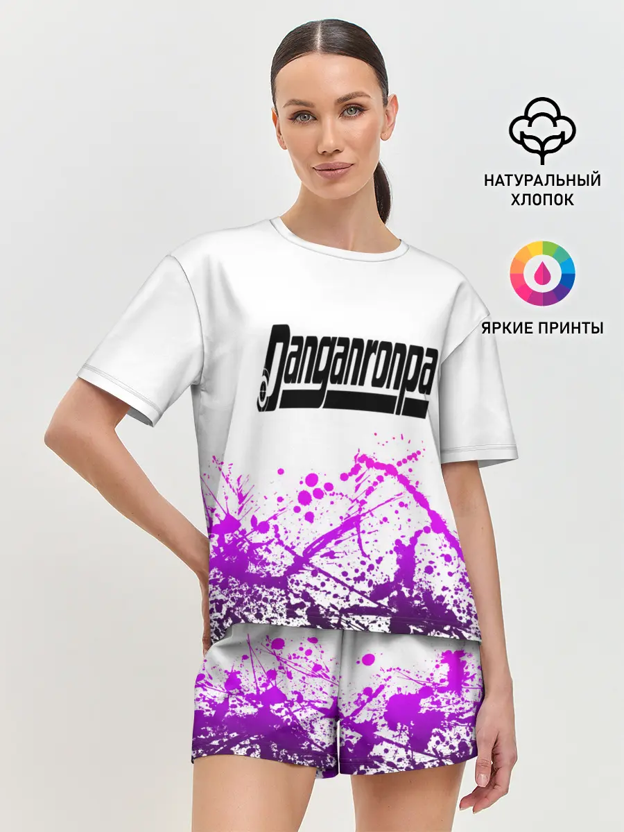 Женская пижама с шортами / Danganronpa purple