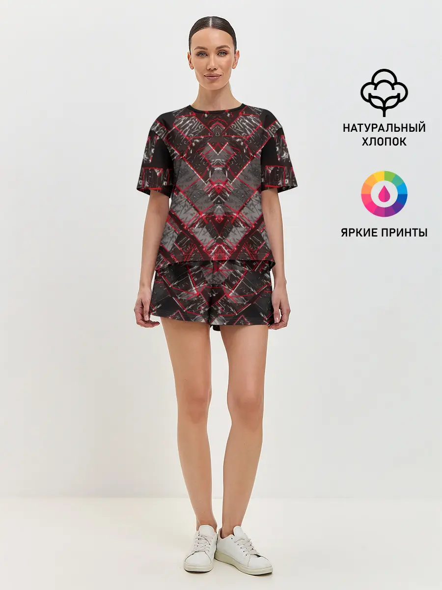 Женская пижама с шортами / Текстура.