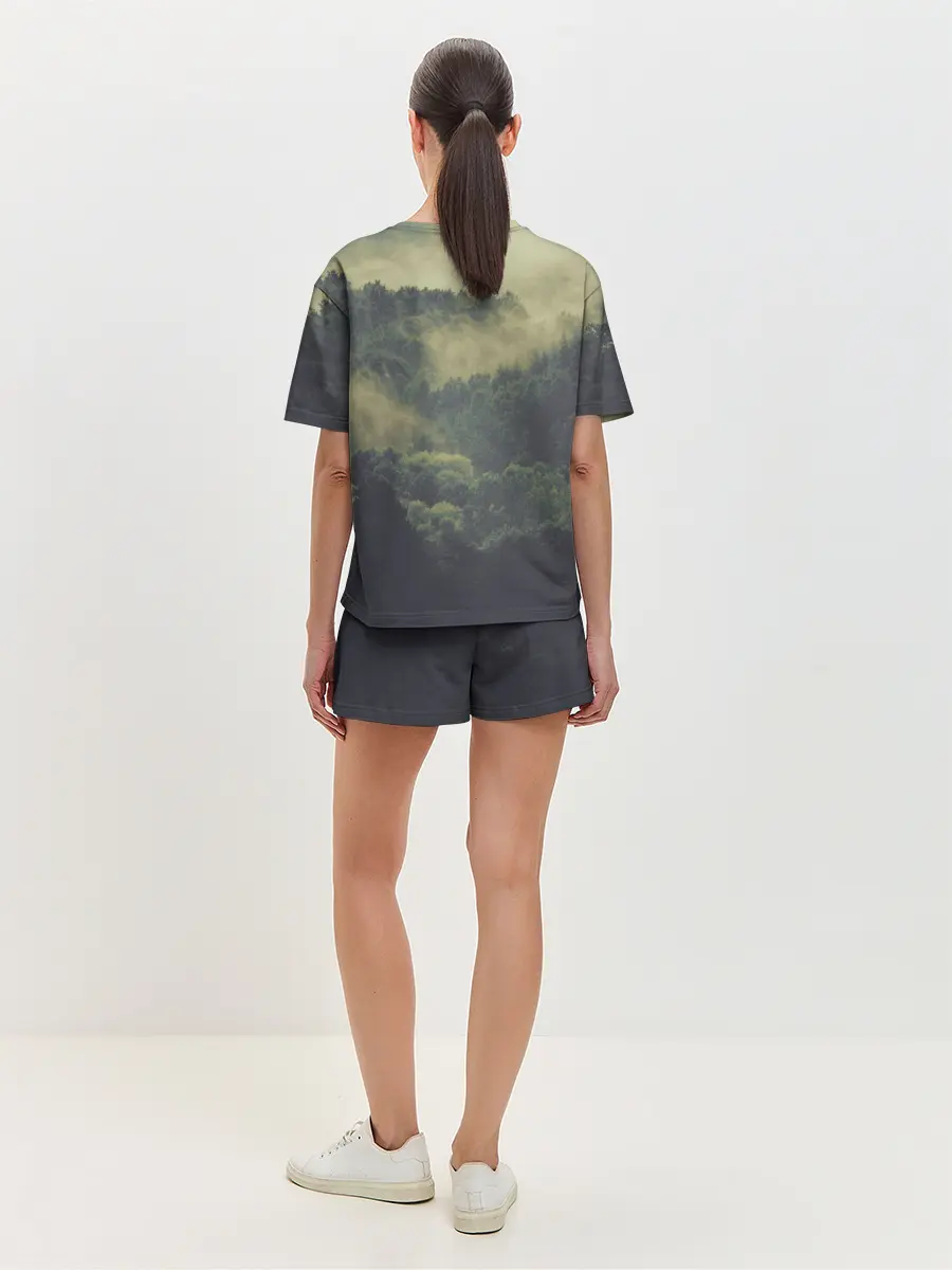 Женская пижама с шортами / Лес мой храм