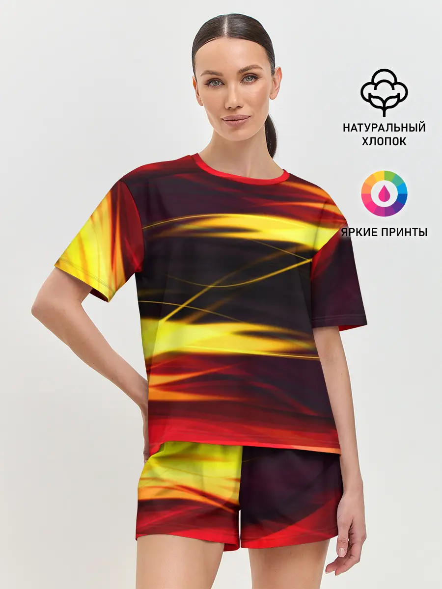 Женская пижама с шортами / Языки Пламени