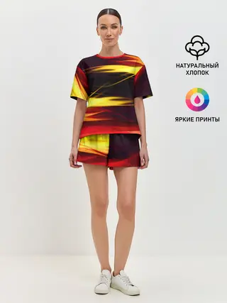 Женская пижама с шортами / Языки Пламени