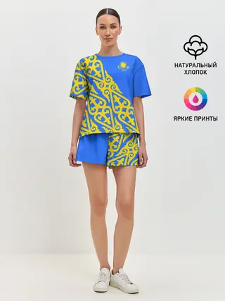 Женская пижама с шортами / Форма Казахстан
