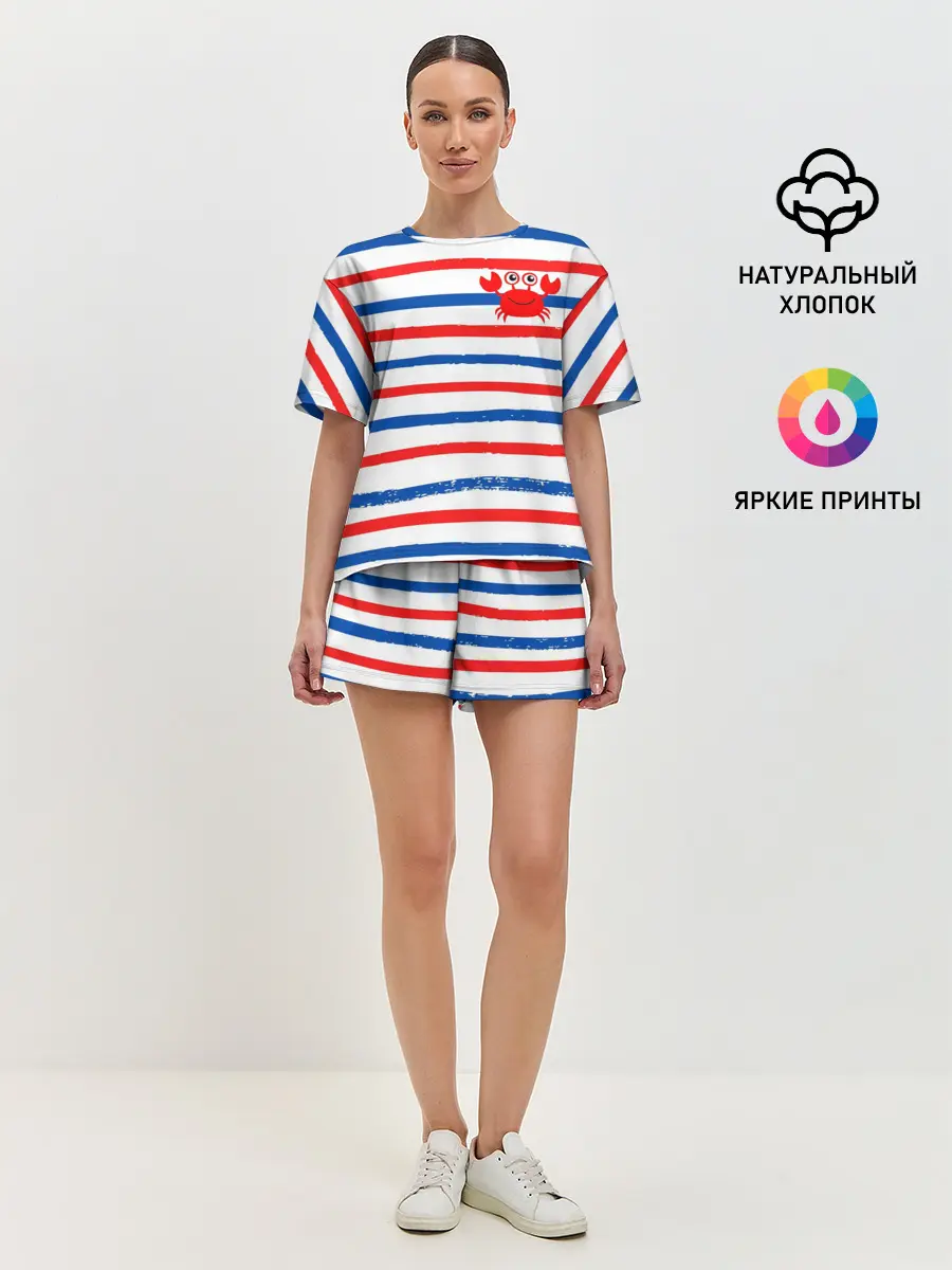 Женская пижама с шортами / Крабик