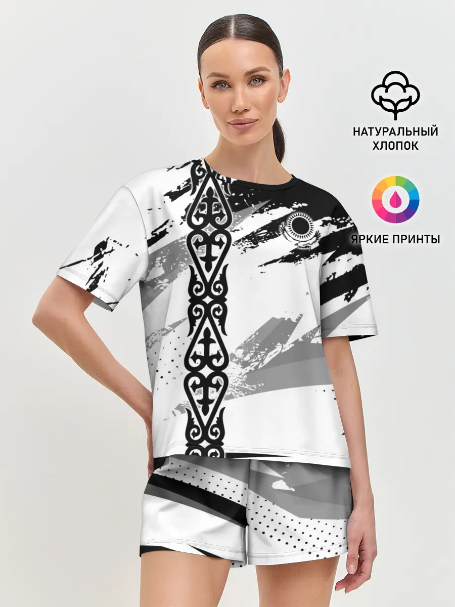 Женская пижама с шортами / Форма Казахстан