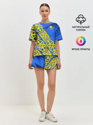 Женская пижама с шортами / Форма Казахстан