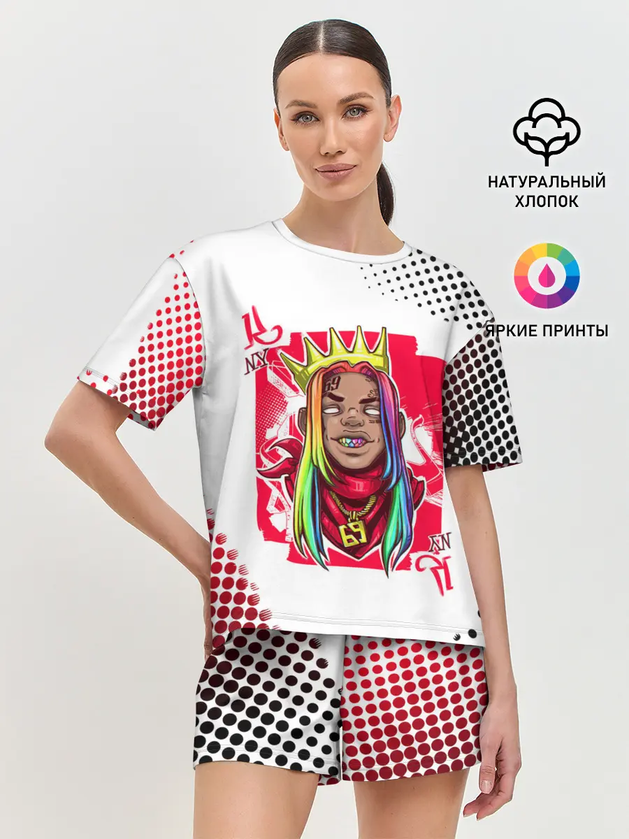 Женская пижама с шортами / 6ix9ine King Up