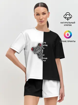 Женская пижама с шортами / Лягуха