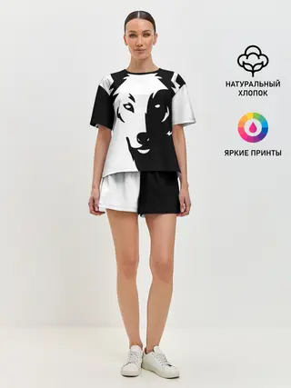 Женская пижама с шортами / Зверь