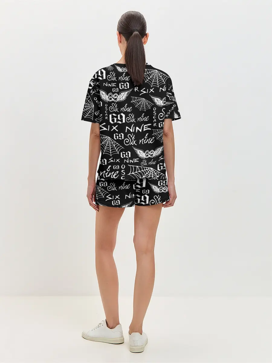 Женская пижама с шортами / 6IX9INE ТАТУИРОВКИ