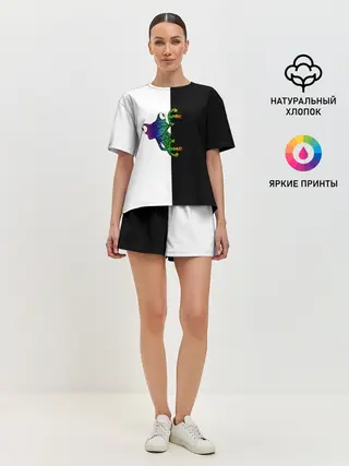 Женская пижама с шортами / Лягуха