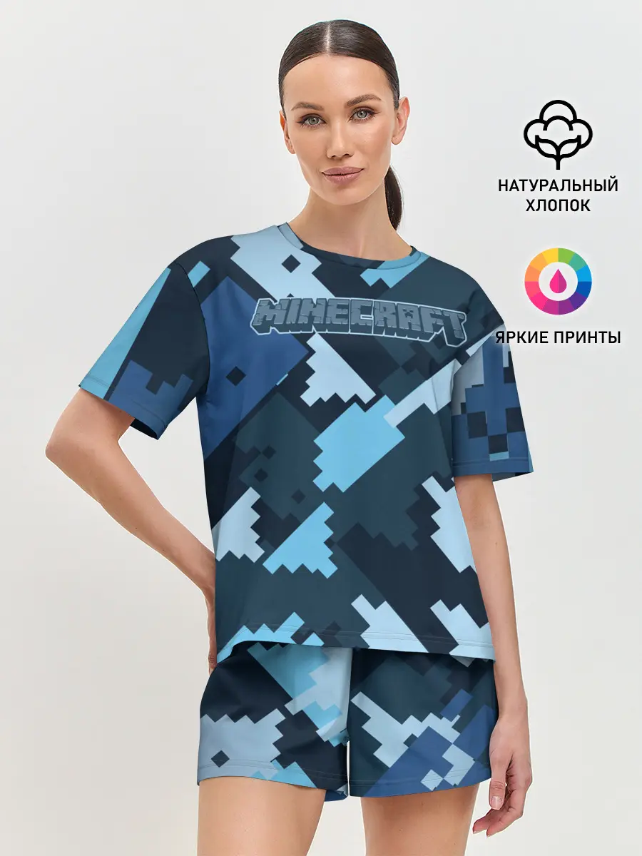 Женская пижама с шортами / Minecraft