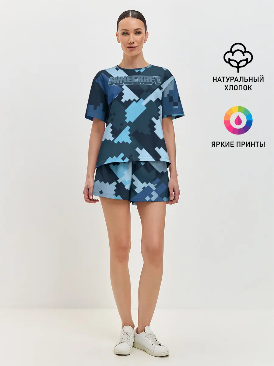 Женская пижама с шортами / Minecraft