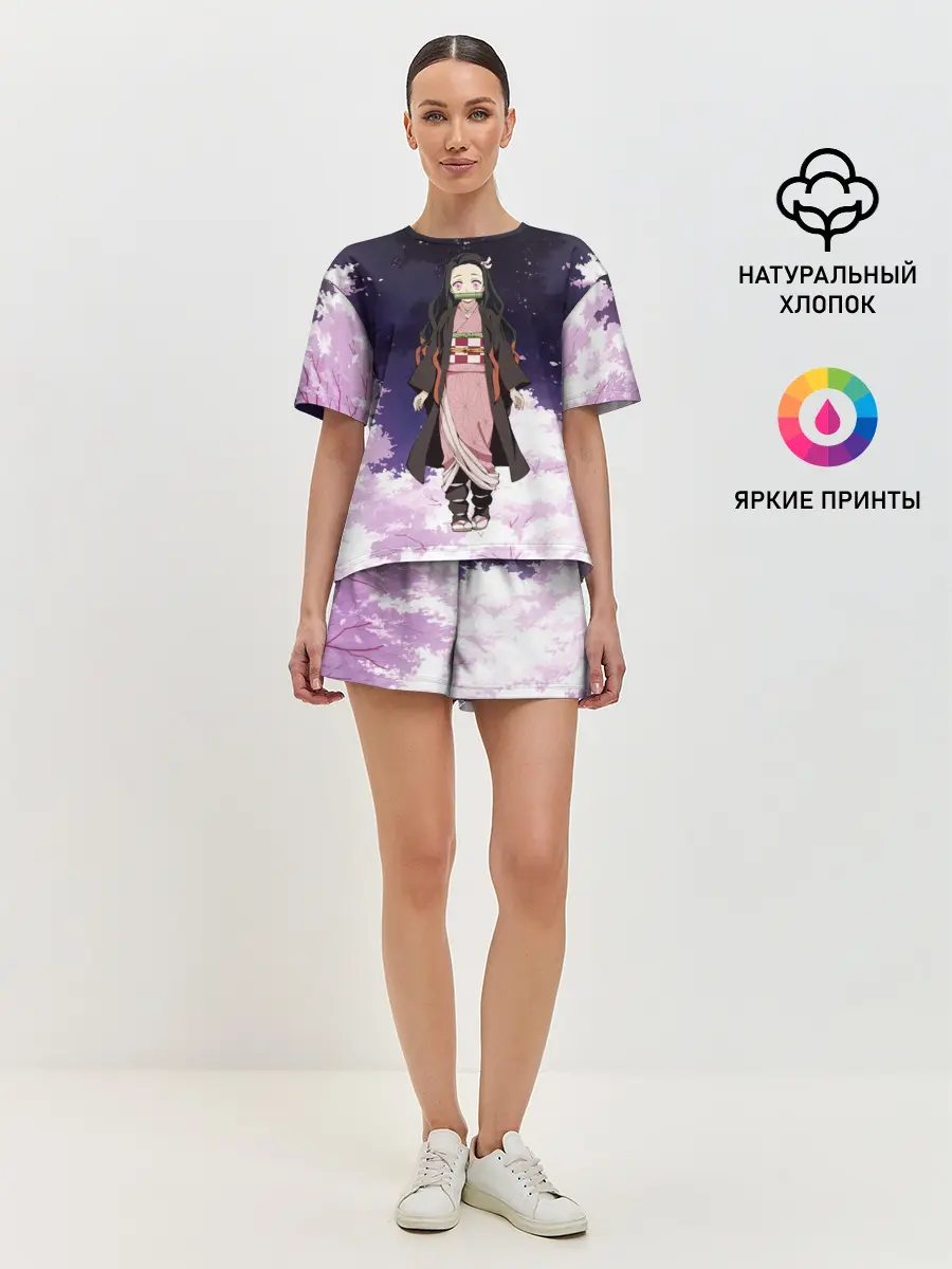 Женская пижама с шортами / Незуко