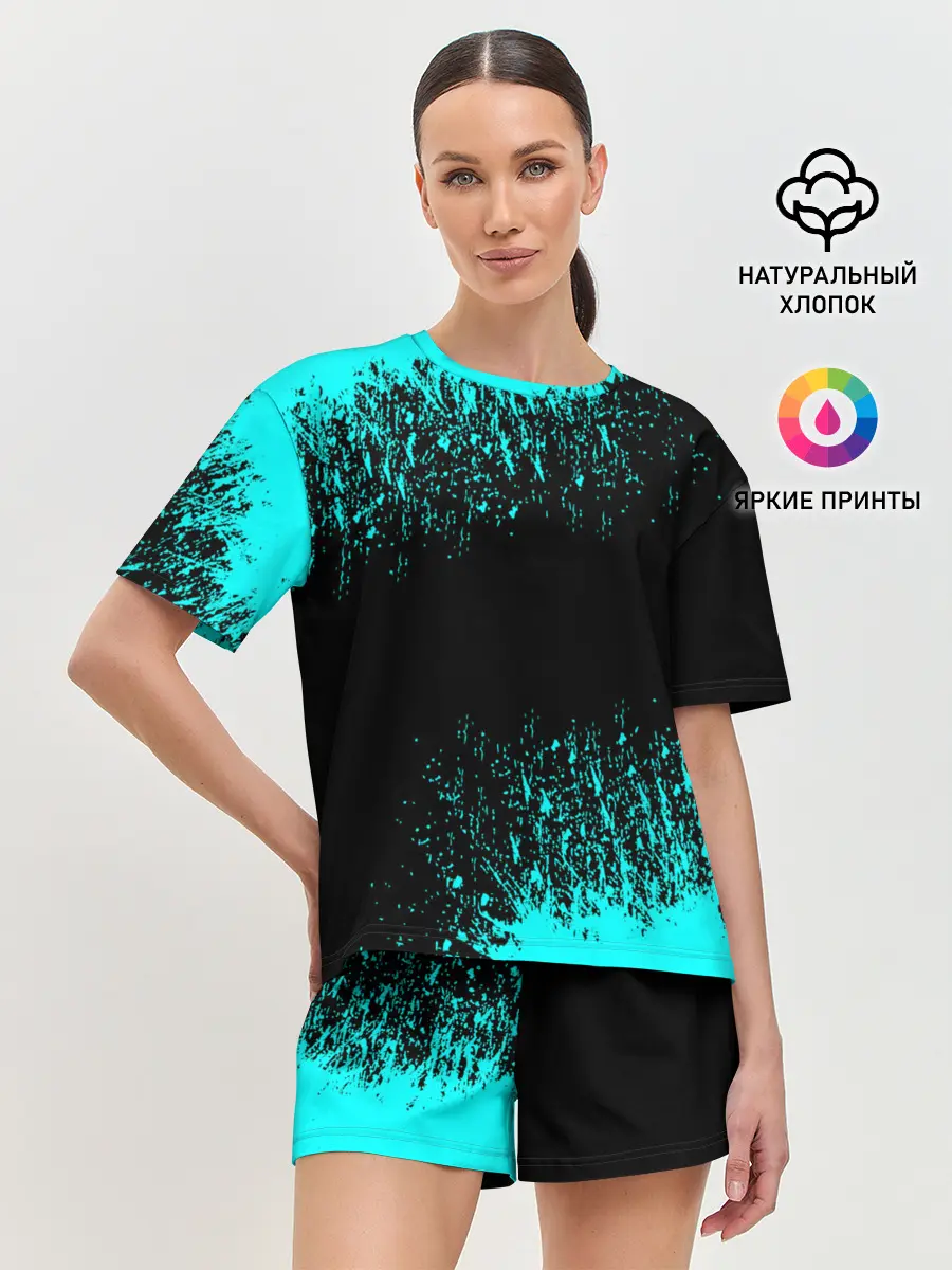 Женская пижама с шортами / Краска