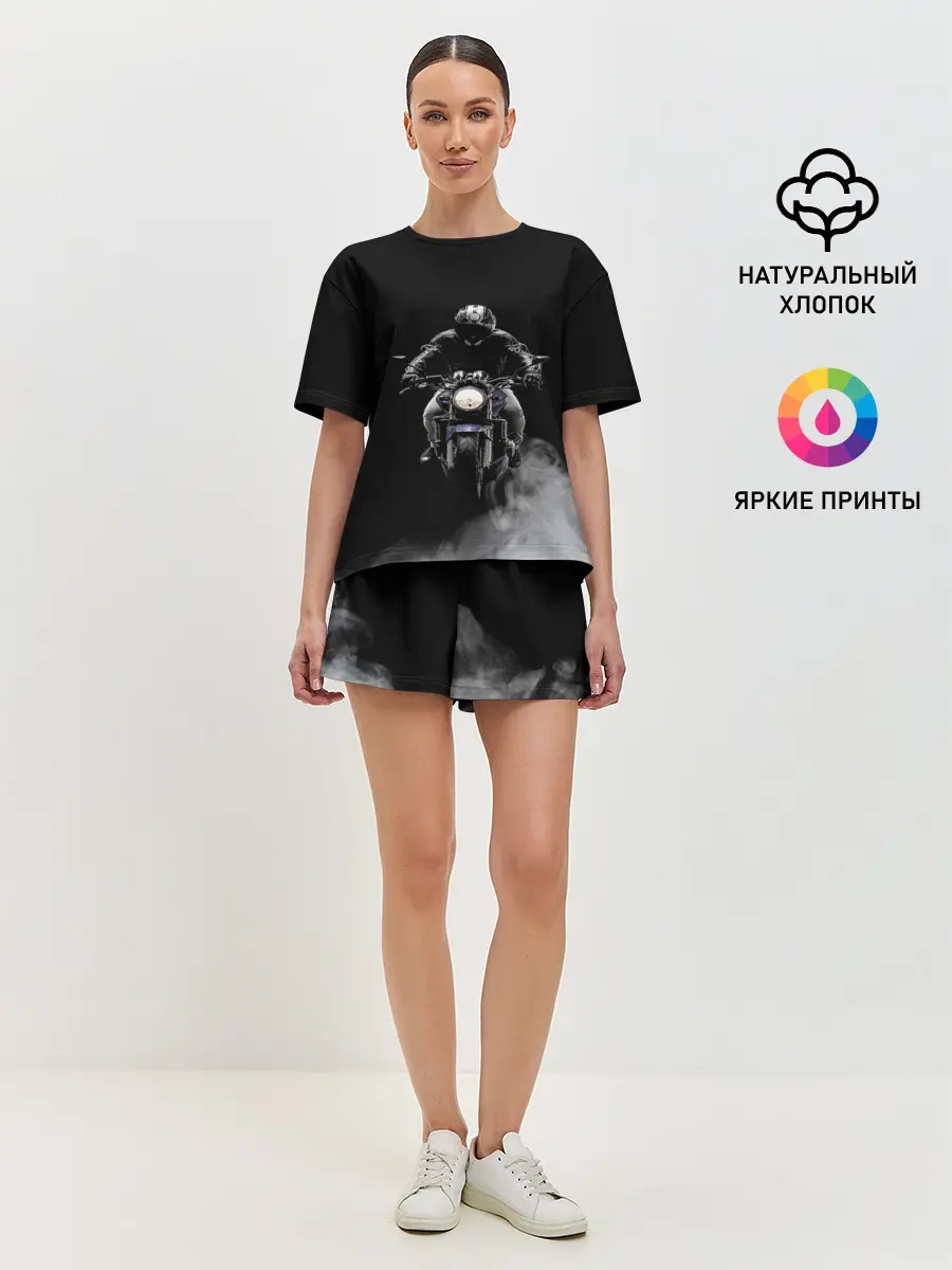 Женская пижама с шортами / МОТОЦИКЛЫ