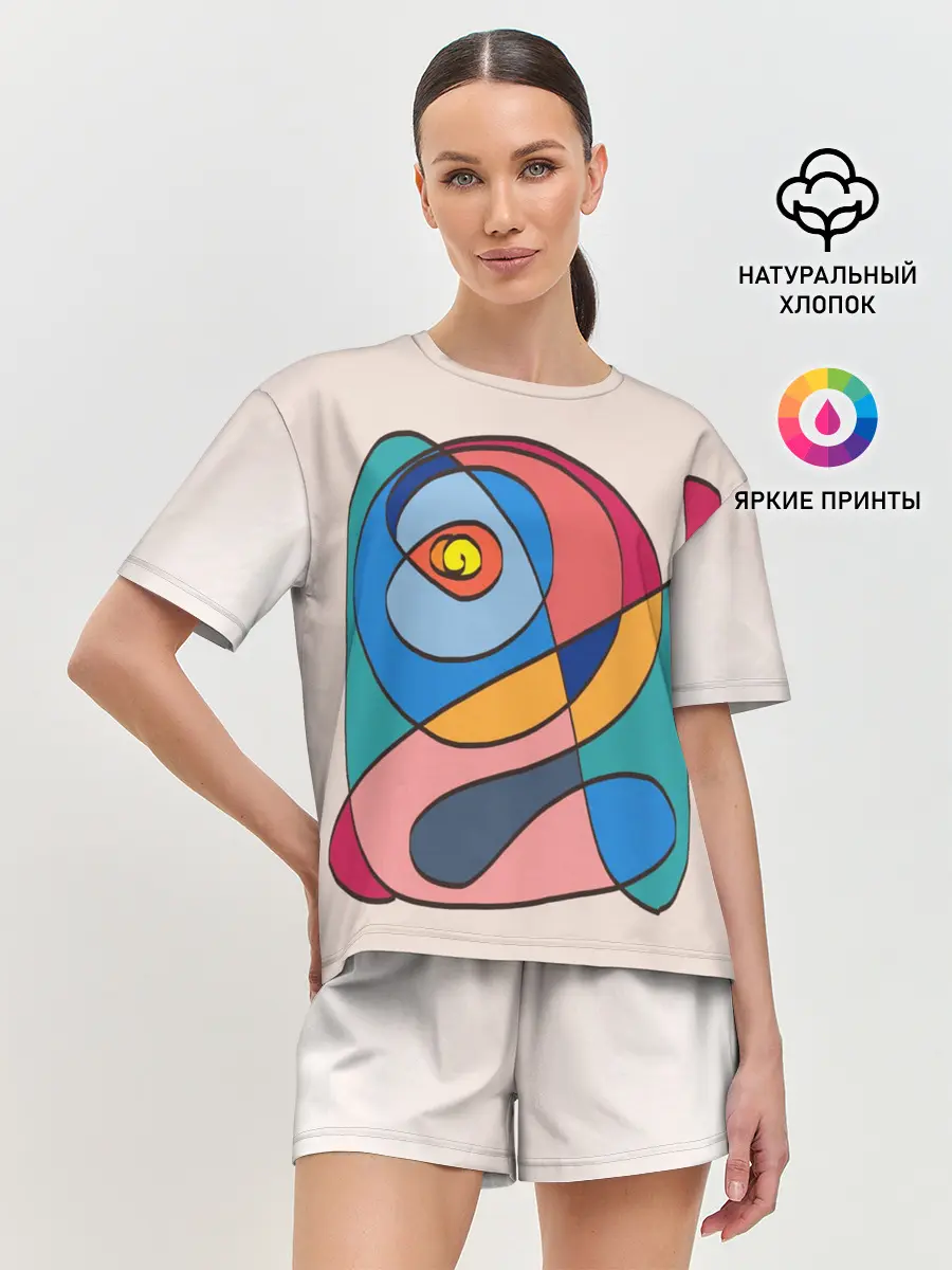 Женская пижама с шортами / Абстракция полет фантазии