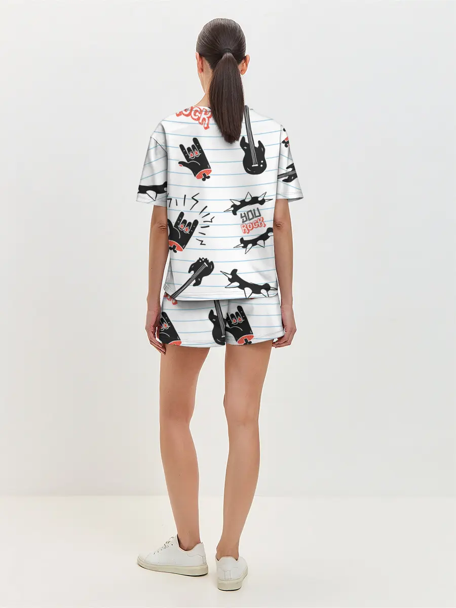 Женская пижама с шортами / Ты рокер