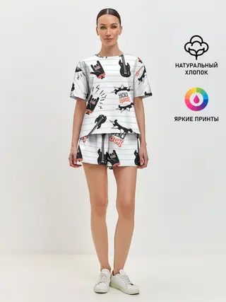 Женская пижама с шортами / Ты рокер