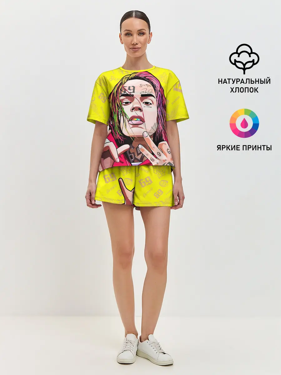 Женская пижама с шортами / 6IX9INE