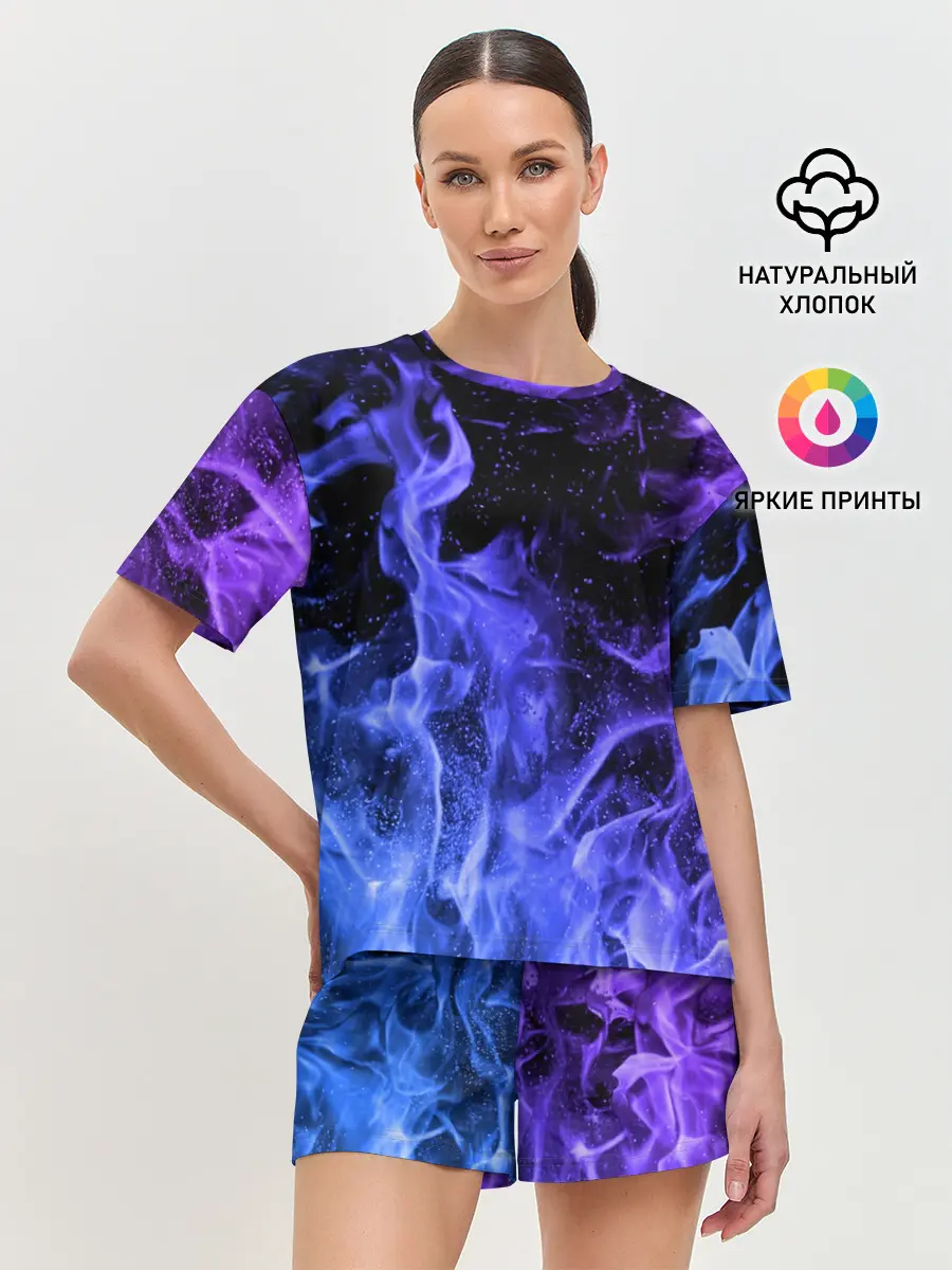 Женская пижама с шортами / ОГОНЬ