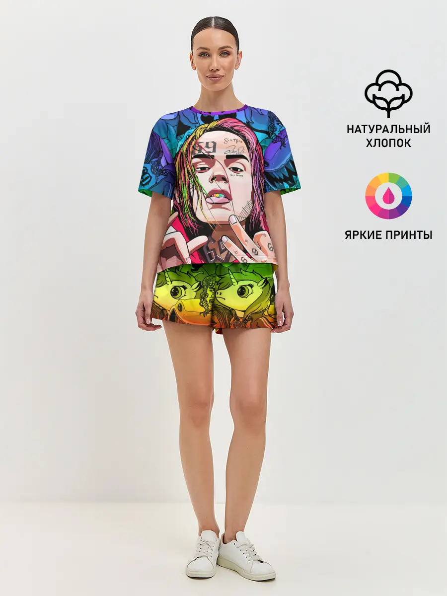 Женская пижама с шортами / 6IX9INE