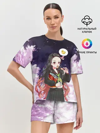 Женская пижама с шортами / Незуко