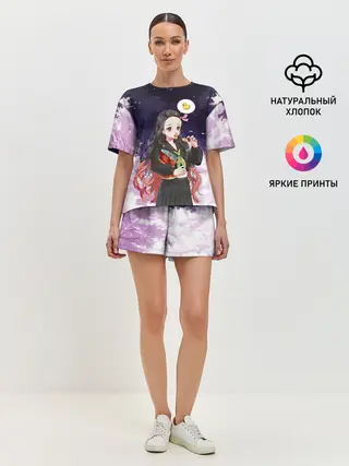Женская пижама с шортами / Незуко