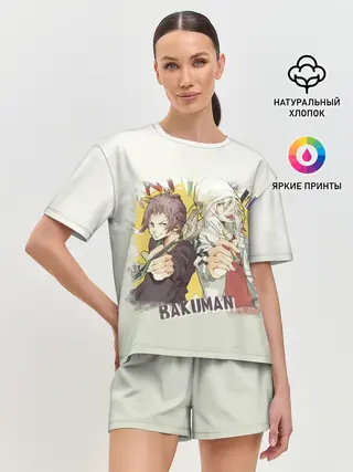 Женская пижама с шортами / Моритака и Шинта. БАКУМАН