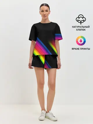 Женская пижама с шортами / НЕОНОВАЯ ТЕКСТУРА