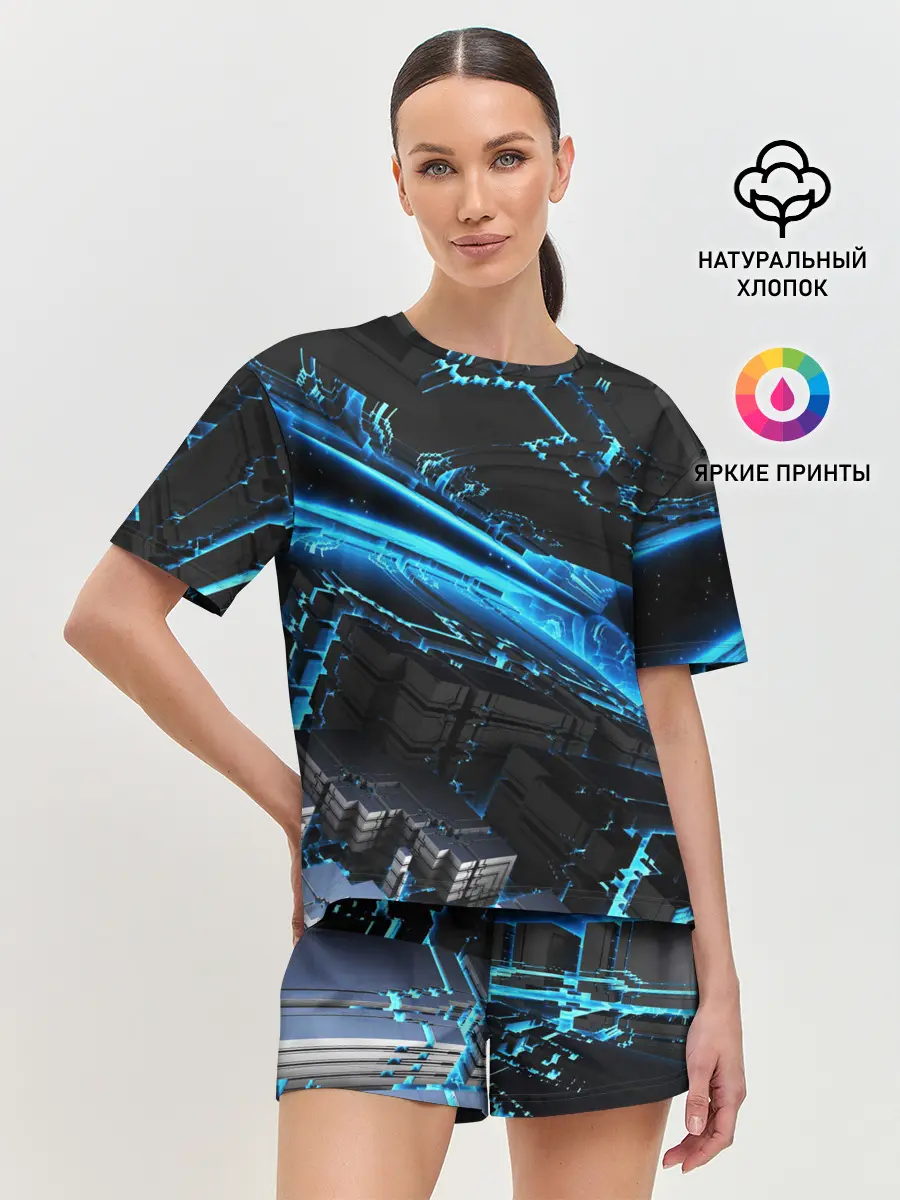 Женская пижама с шортами / DIGITAL ABSTRACT