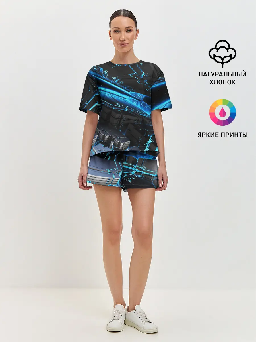 Женская пижама с шортами / DIGITAL ABSTRACT