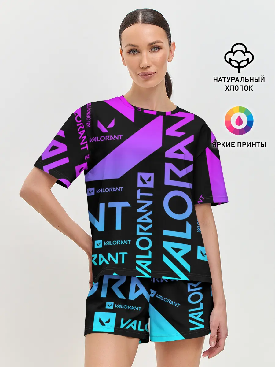 Женская пижама с шортами / Valorant