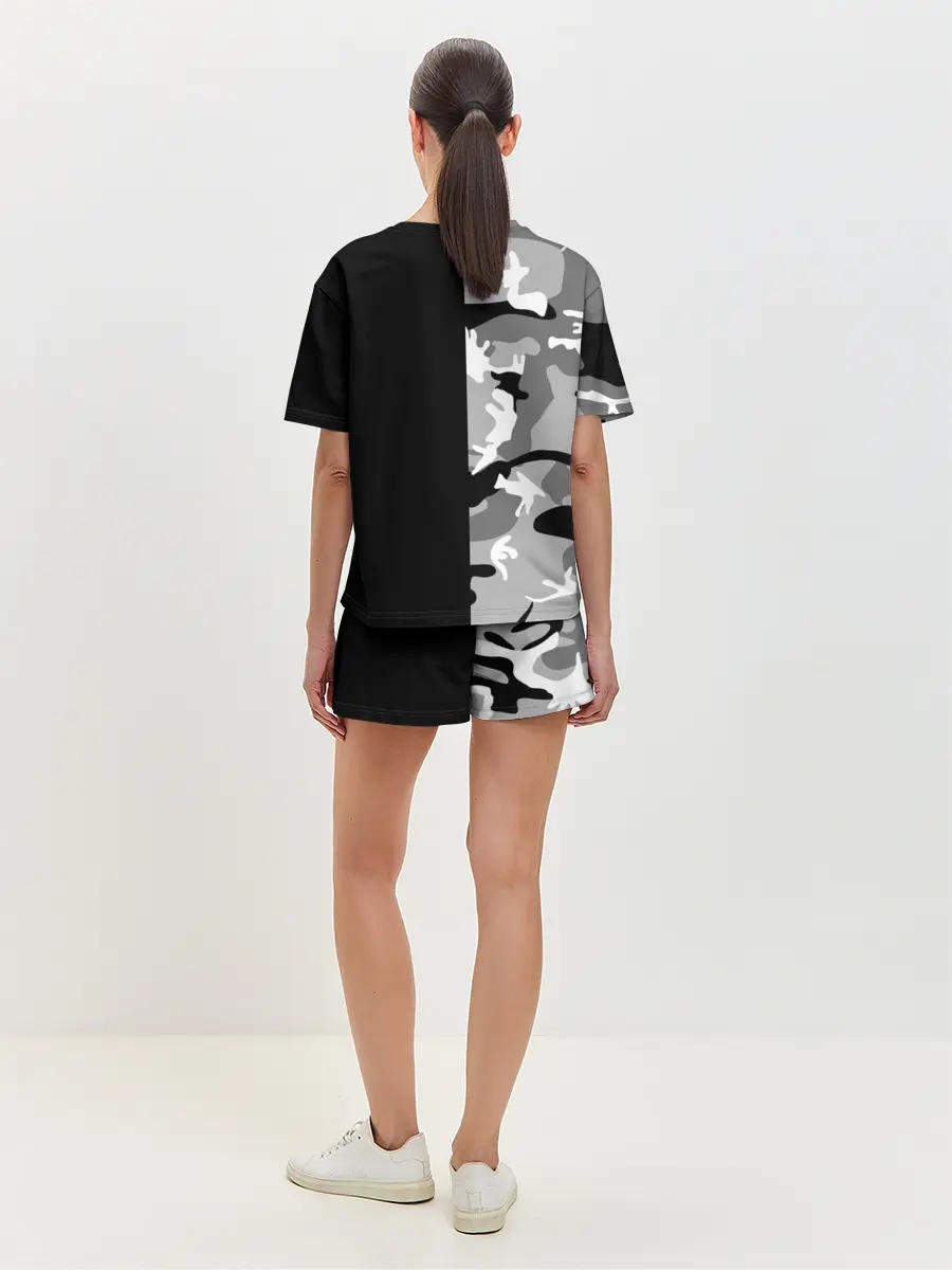 Женская пижама с шортами / Россия камуфляж