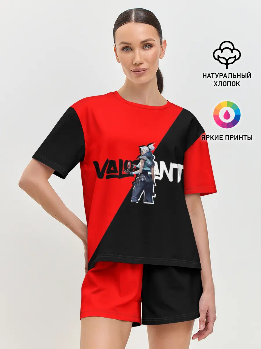 Женская пижама с шортами / Valorant Jett
