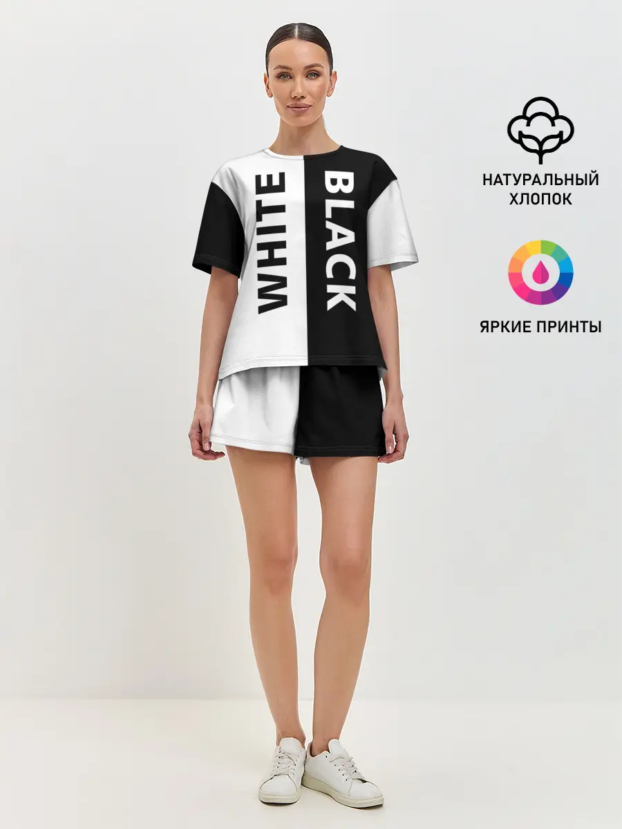 Женская пижама с шортами / BLACK & WHITE