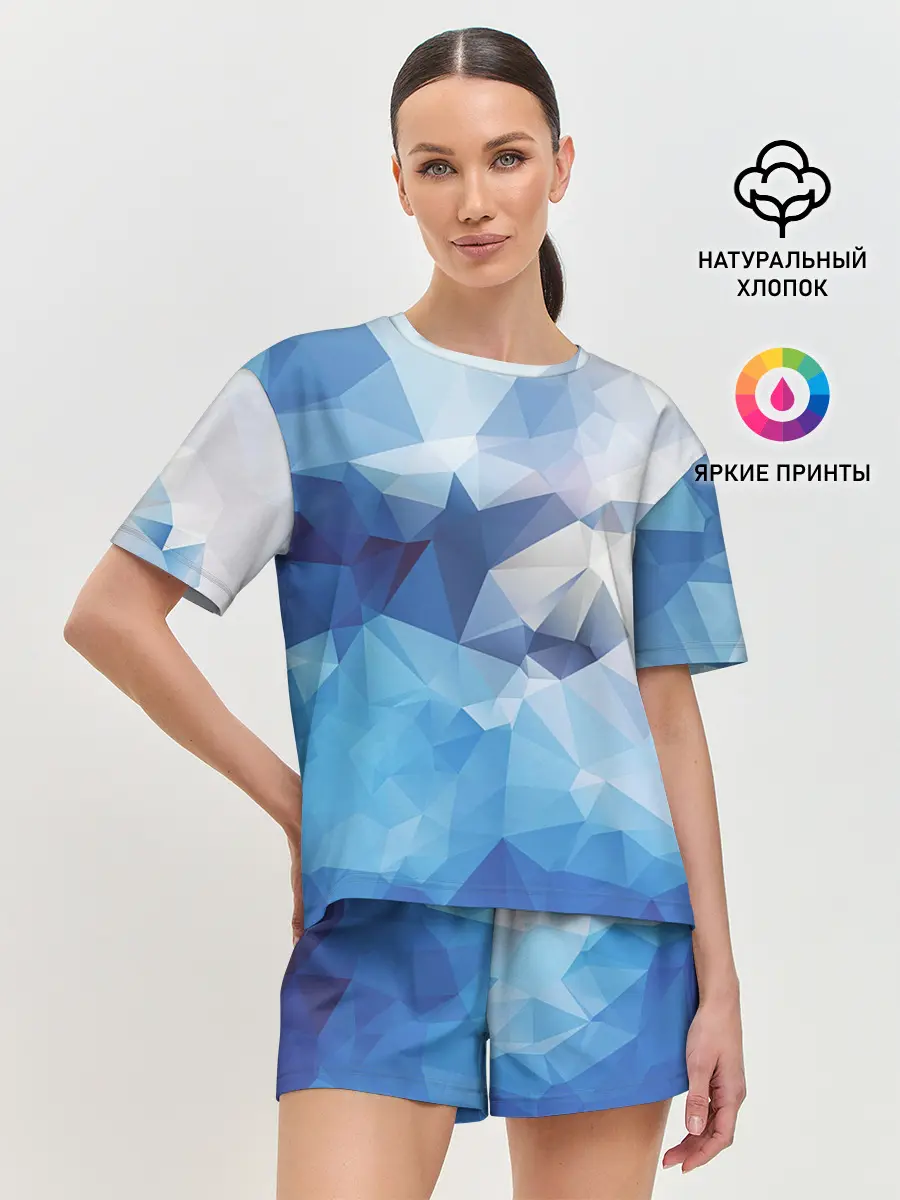 Женская пижама с шортами / Абстракция