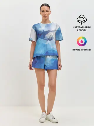 Женская пижама с шортами / Абстракция
