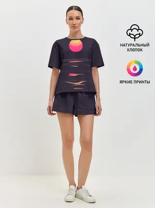 Женская пижама с шортами / Абстракция