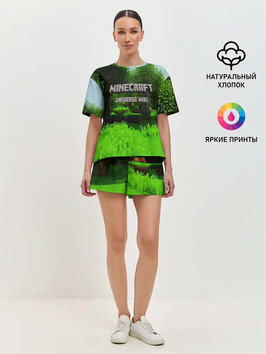 Женская пижама с шортами / МАЙНКРАФТ