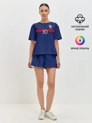 Женская пижама с шортами / Mbappe home EURO 2020
