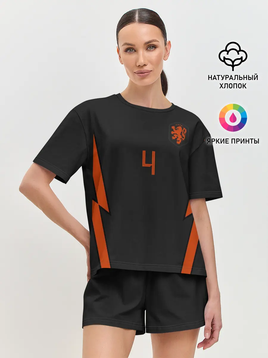 Женская пижама с шортами / Van Dijk away EURO 2020
