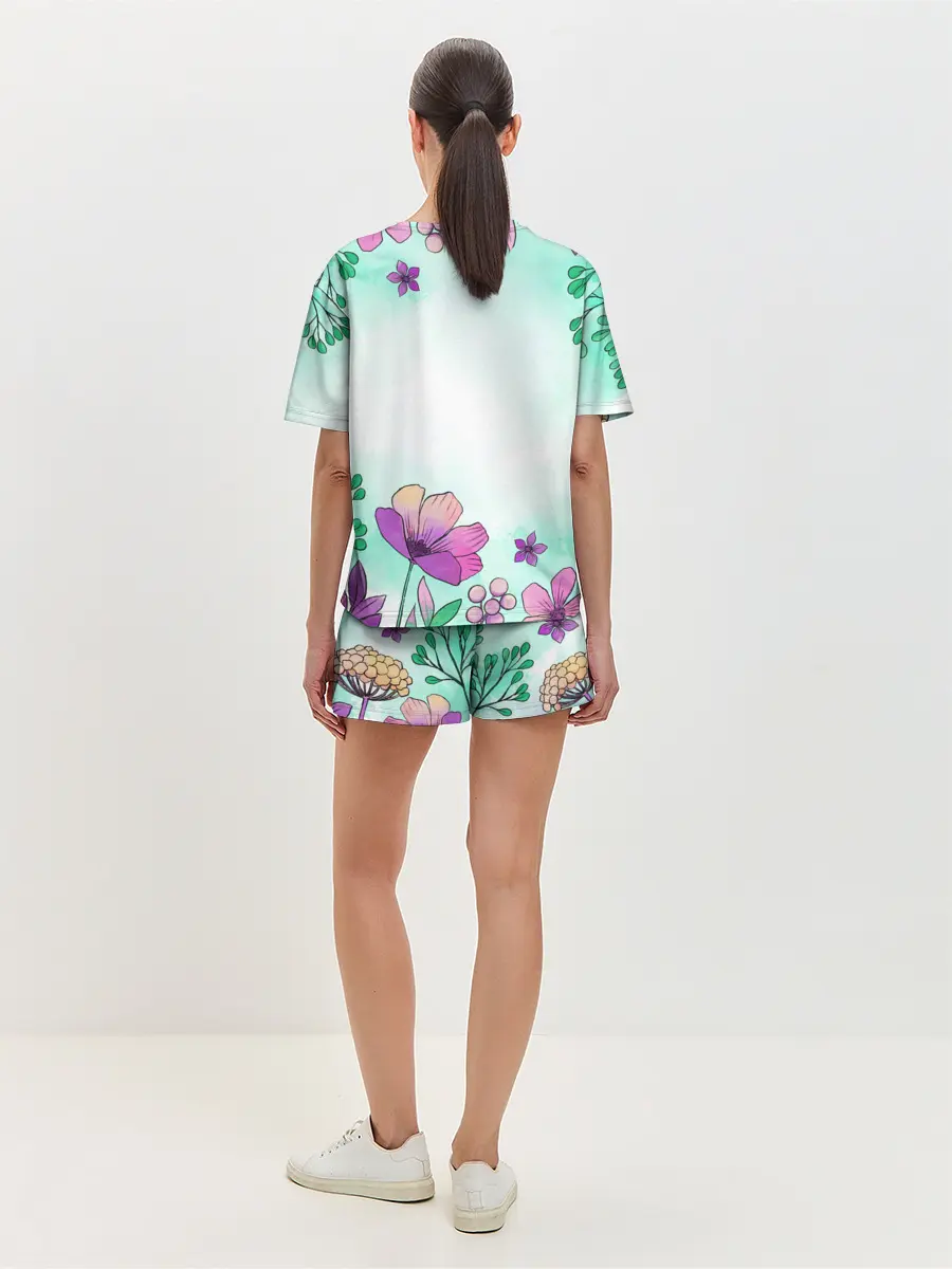 Женская пижама с шортами / Нежность полей